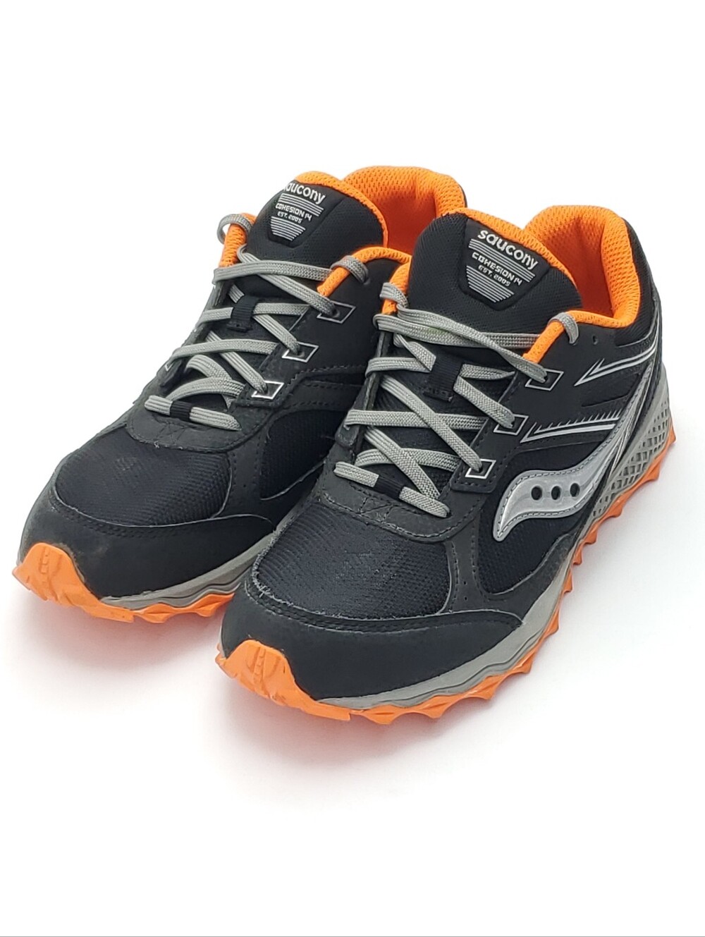Saucony Cohesion 14 Trail Running Shoes Black Orange Women’s US 6 Hiking Outdoor
